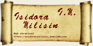 Isidora Milišin vizit kartica